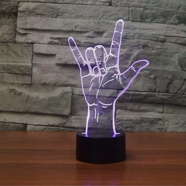 Jeg Elsker Dig Tegn 3D Optisk Illusion Akryl Natlampe Touch