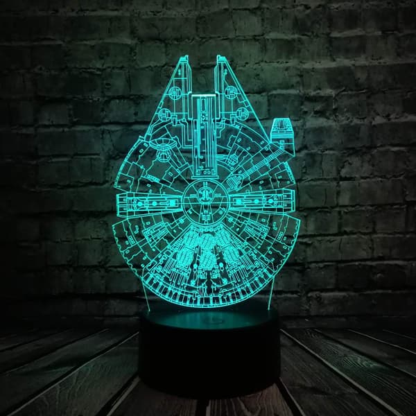 7 Farveskiftende Natlampe 3D Atmosfære Pære Lys 3D V