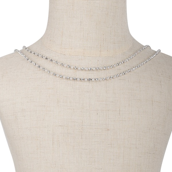 DIY Faux Pearls Diamond Wrap Roll Crystal Rhinestones Chain Trim Ribbon Wedding Decor (#02)