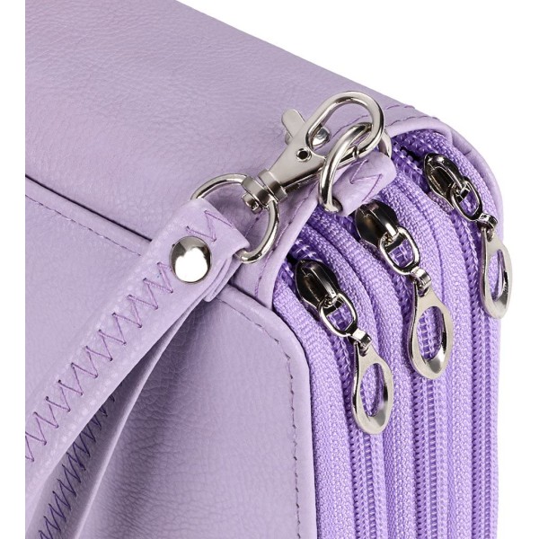 Pennfodral i PU-läder för färgade pennor - Pennfodral med 120 platser Purple