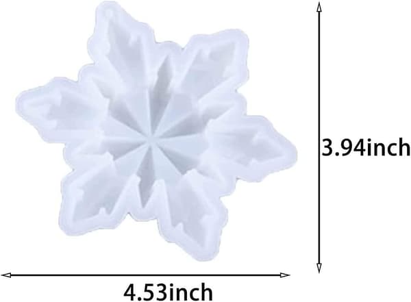 Snøfnugg Silikonharpiksstøpeform, 3D snøfnugg silikonharpiksform, almi