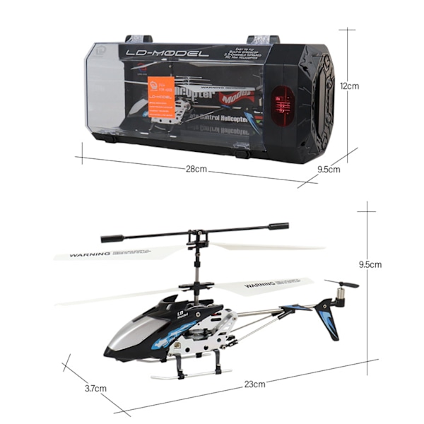 Alloy Fjärrkontroll Helikopter, 3.5 Kanal, Hög & Låg Hastighet,