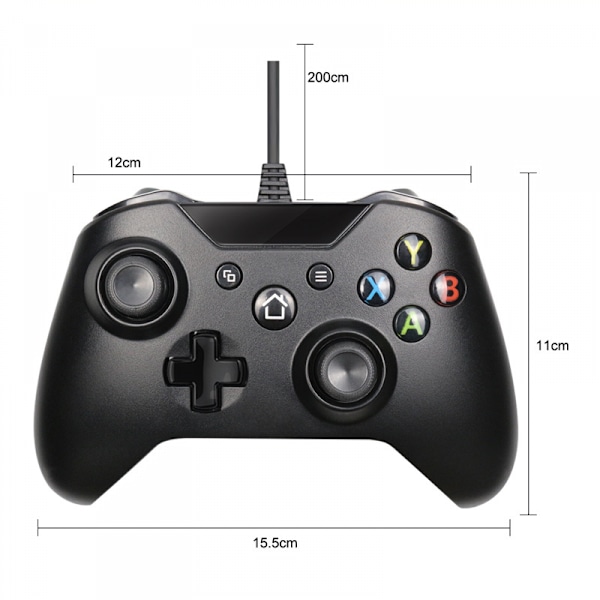 Kablet kontroller for Xbox One, USB-kontroller, Xbox One, Xbo Black 2