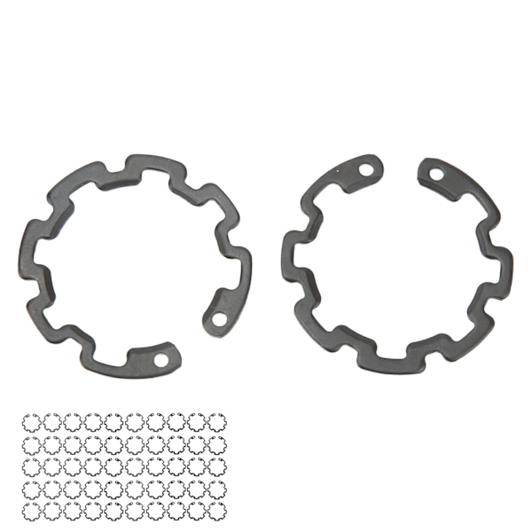 50 stk. 1,3 mm AC-kompressor koblings snap ring sort jern præcis pasform til 10S AC-kompressor koblingsaksel