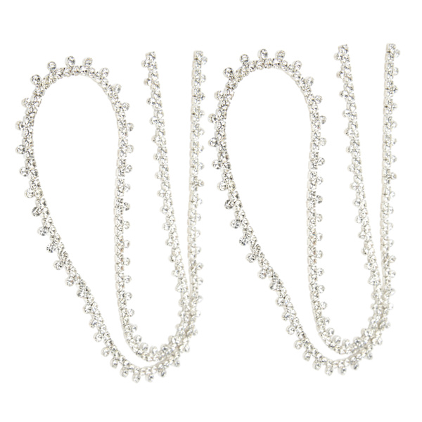 Rhinestonekedja Glimmande Klosform DIY Hantverk Rhinestone Nära Kedja Trim för Hantverk Kläder Dekoration GiftD Forma Klor