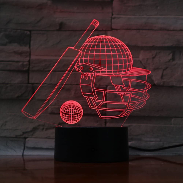 3D Baseball Nattlys Bord Skrivebord Optisk Illusjon Lamper 7