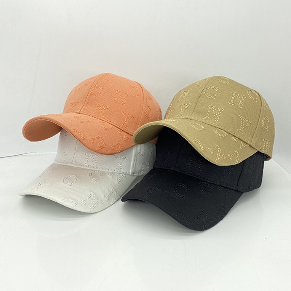 Hat Dame Forår Og Efterår Broderede Bogstaver Hård Top N Khaki