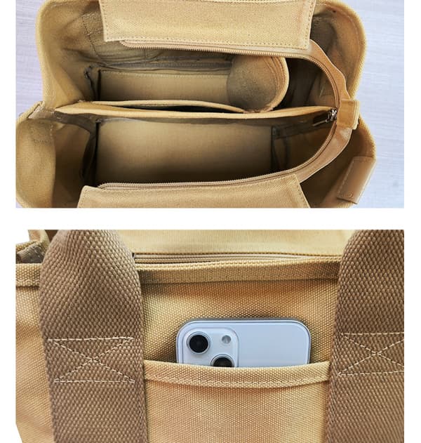 Dam Canvas Tote Handväskor Casual Axelväska Crossbod