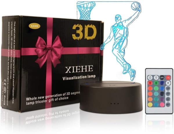 3D Illusjon LED Nattlys, 16 Farger Gradvis Endring Berøring