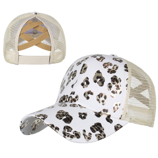 Crossover elastisk mesh hästsvans baseball keps unisex justerbar B G