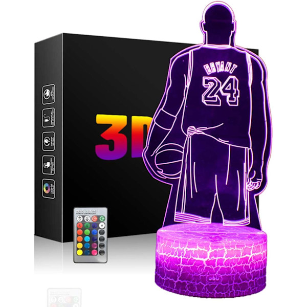 LED-nattlampa för basketspelare, 3D-illusion Basketba