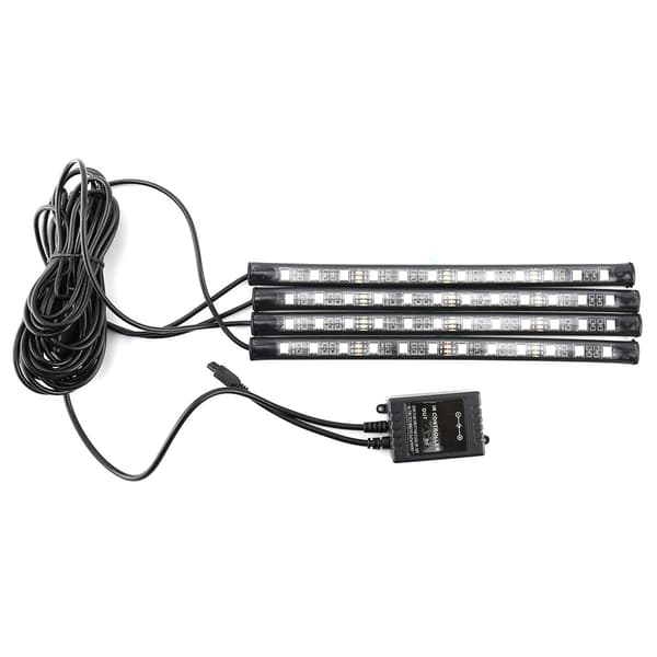 4 stk 12V Bil LED Lys Farverige Bil Interiør Dekorative Lys