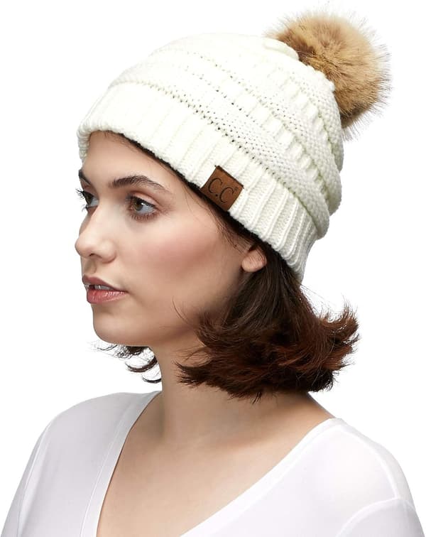Eksklusive Unisex Solid Ribbestrikket Lue med Dusk