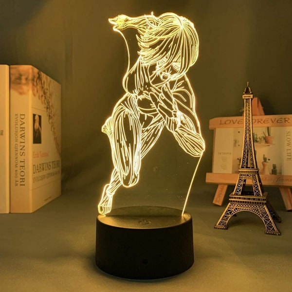 Attack on Titan 3D Anime Lampe Natt Levi Ackerman Illusjon N