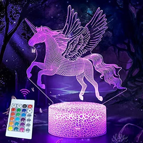 Unicorn Gift, Night Light for Kids, 3D Illusion Lamp 7 Color