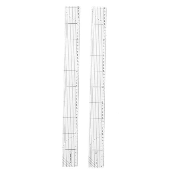 2 stk Quilting Linealer Transparent Akryl 5x50cm Profesjonelle Quiltere Fornødenheter for DIY Håndverk Sying