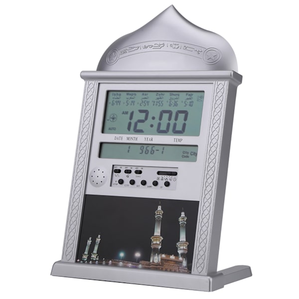 1 st muslimsk islamisk bönebön Azan Athan larmklocka silver