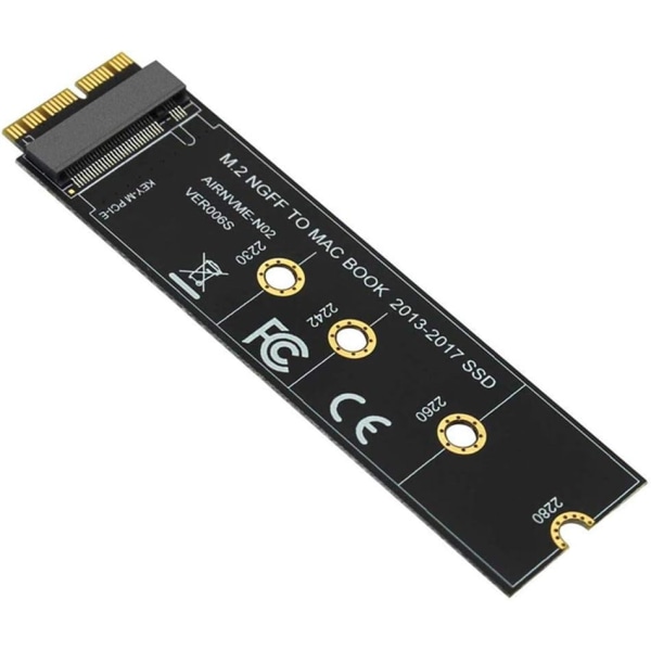 M.2 NVME SSD-konverteradapterkort for oppgradering av MacBook Air (2013-2017)
