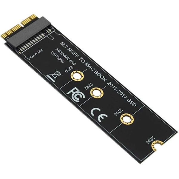 M.2 NVME SSD -muunninsovitinkortti MacBook Airin (2013-2017) päivittämiseen, 2 kpl