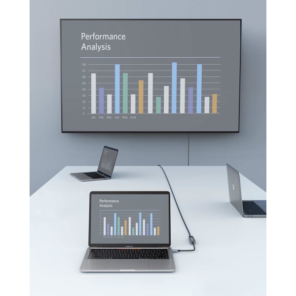 USB C till HDMI-adapter (4K@60Hz), 310 USB-C-adapter (4K HDMI), bärbar USB C-adapter i aluminium, för MacBook Pro, MacBook Air, iPad Pro, Pixelbook, XPS