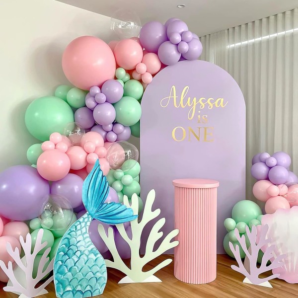 129 st Pastell Lila Ballonger Olika Storlekar 18 12 10 5 Tum för Girlangbåge, Ljuslila Ballonger för Födelsedag Baby Shower Kön Avslöja Bröllop Pastel Purple