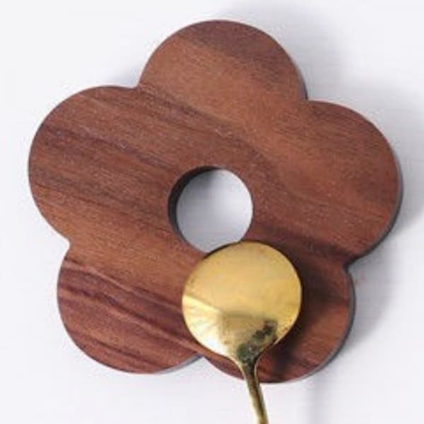 2 stk. 4\" Brikker for drikke, gjenbrukbart brikkesett Blomst Sha