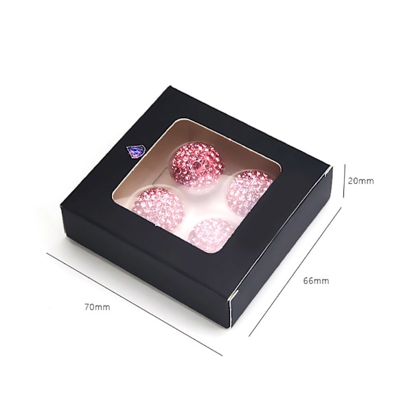 4 st/paket Universal Bilhjul Däckventillock Glänsande Dammskyddande Lock Set (Rosa)