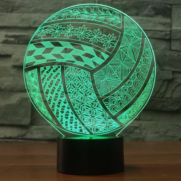 3D Volleyball Nattlys Bord Skrivebord Optisk Illusjon Lamper