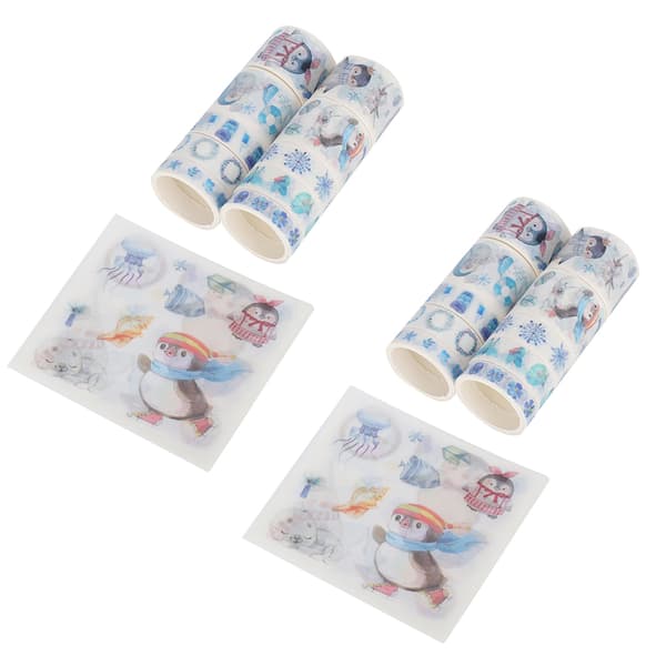 Washi Tape Sticker Sæt til DIY Scrapbog Notesblok Gaveindpakning Feriedekoration