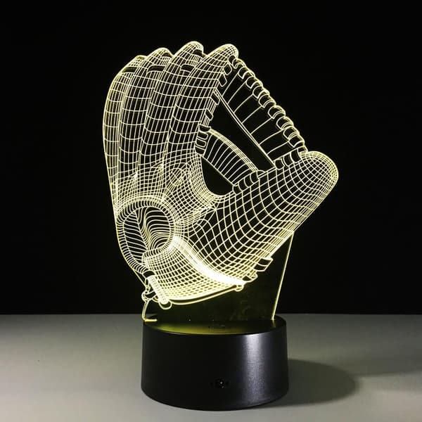 3D Illusjon Flerfarget USB Sovende Nattlys Skrivebordslampe