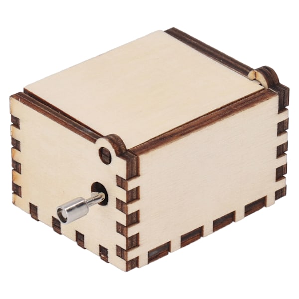 DIY Hand Cranked Music Box Castle in The Sky Pine Wood Stimulate Creativity Exercise Hands On Ability Music Box for Desk