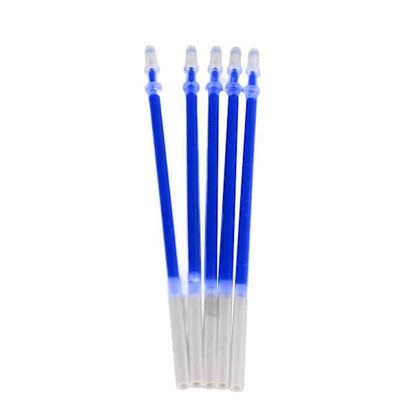Gel Pen Refills 0,5 mm Stregbredde Jævn Skrivning Slidstærk Gel Pen Refills Udskiftning Kontorartikler Blå 5 Nåle Refills