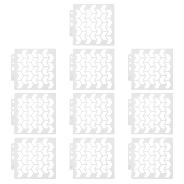 10 kpl Mandala-maalauksen ja piirustuksen sapluunaa, uudelleenkäytettäviä DIY-leikekirjan muottia, taidetarvikkeita