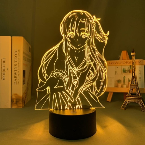 3D LED nattlampa Anime Sword Art Online Asuna för sovrummet