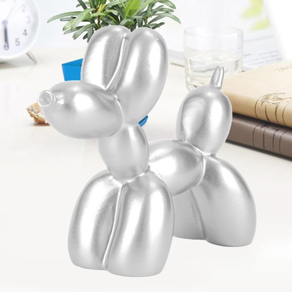 Nord-europeisk stil ballong hund borddekor familie ornament hjemmedekorasjon Silver