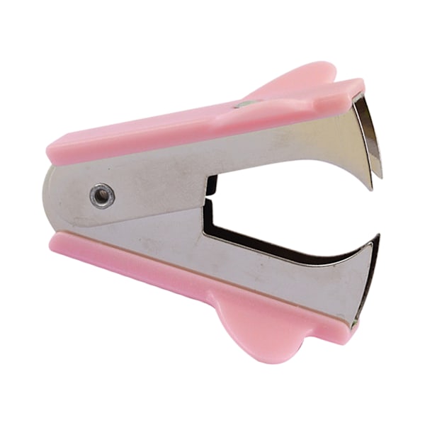 Hæfteklammefjerner Bærbar Effektiv Fjernelse Ergonomisk Design Hæfteklammeaftrækker til Kontor Finansafdelinger Sakura Pink