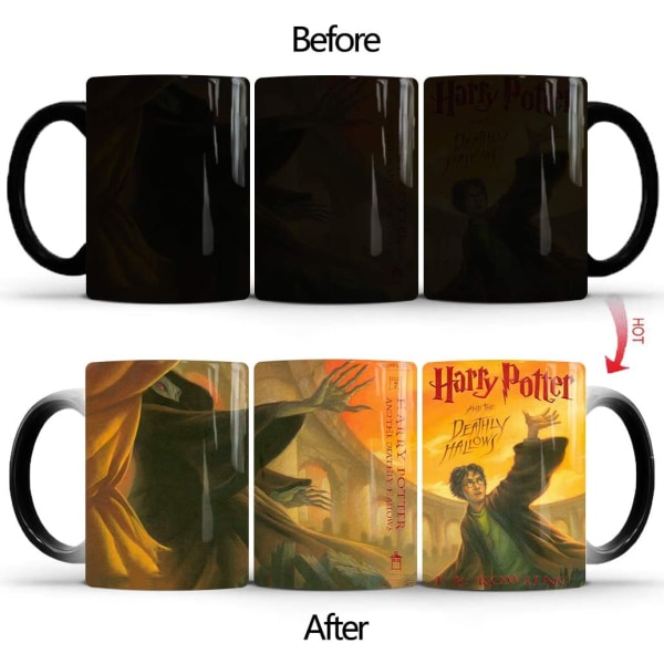 Heat Color Changing Mug, WmanCok 11 oz Magic Ceramic Cup för kaffe Te Mjölk, Har