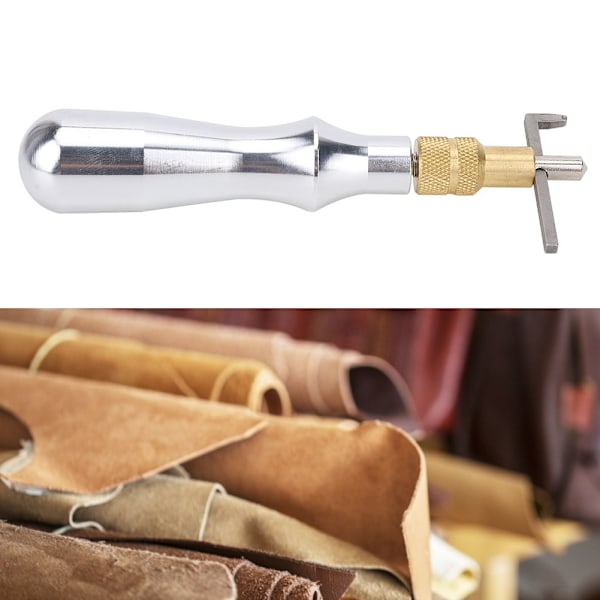Læder syning riller værktøj aluminium legering håndtag riller 1mm professionel læder håndværk værktøj aluminium håndtag riller