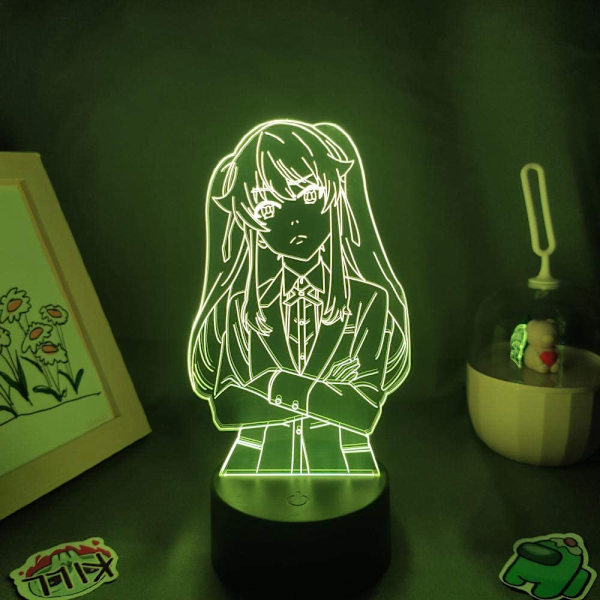 3D Nattlys Illusjon Japansk Anime Dekor LED Kakegurui A