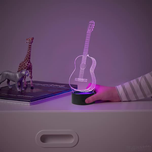 3D Hologramlampe Skilpadde Nattlys Optisk Illusjonslampe LE