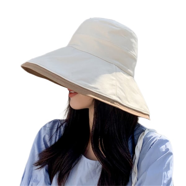 Dam solhatt bomull hinkhatt mode sommar strand bred B F