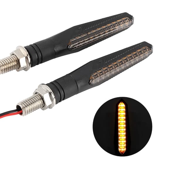 1 Par Motorcykel LED Vannstrømmende Blinklys Indikator Blinklys Lampe Universal