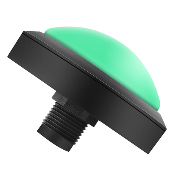100mm massiv arkadknapp med LED-konvexitet konsolbyte (grön)