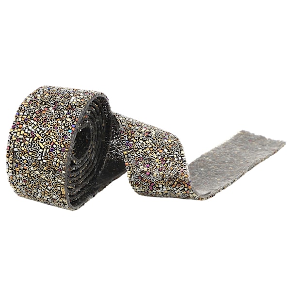 DIY rörpärlor nät omslag rulle kristall strass kedja trim band dekoration (#05)