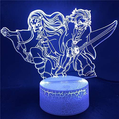 Demon Slayer Kamado Nezuko 3D Illusjon Nattlampe, Crea