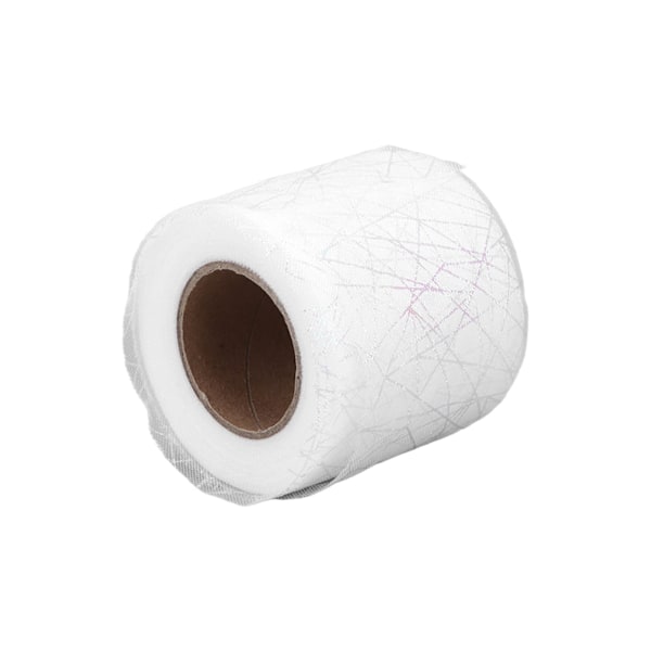 Tulle Rulle Symfoni Spindel Rörigt Nät Tulle Rulle DIY Båge Hårprydnad Material Band Vit