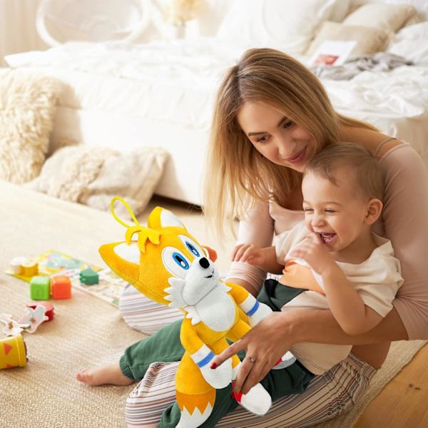 Keltainen Sonic Plush Action -hahmo Eläin Siili Super Sonic Ray Flying Squirrel Elokuva Pehmolahja Pehmolapsille Pojille ja Tytöille, 12 Tuumaa Yellow