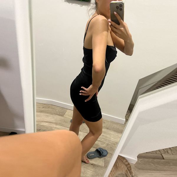Tank Top Sexet Ærmeløs Bodycon Mini Club Kjole(Sort S)