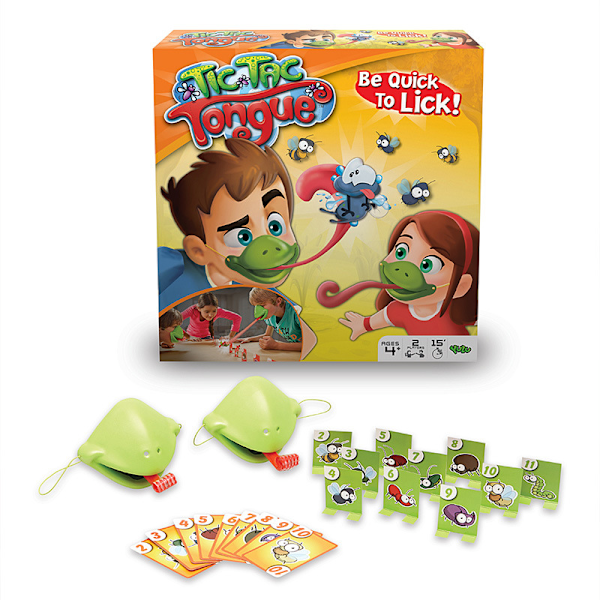 TIC TAC Tungspel, Var Snabb att Slicka Upp Buggarna, Kameleont-Spel, Från 4 År, Familjespel, Minnesspel, Roliga Spel, Leksaker för Pojkar, Festspel