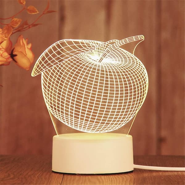 3D Lite Nattlampe, Plug-in LED-belysning for Barnerom